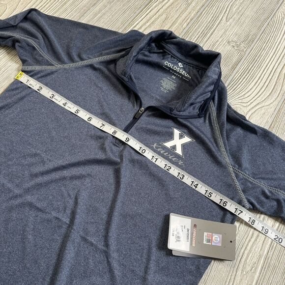 Colosseum Xavier Musketeers Logo 1/4 Zip Pullover Women’s M Gray Lightweight New - Picture 6 of 10